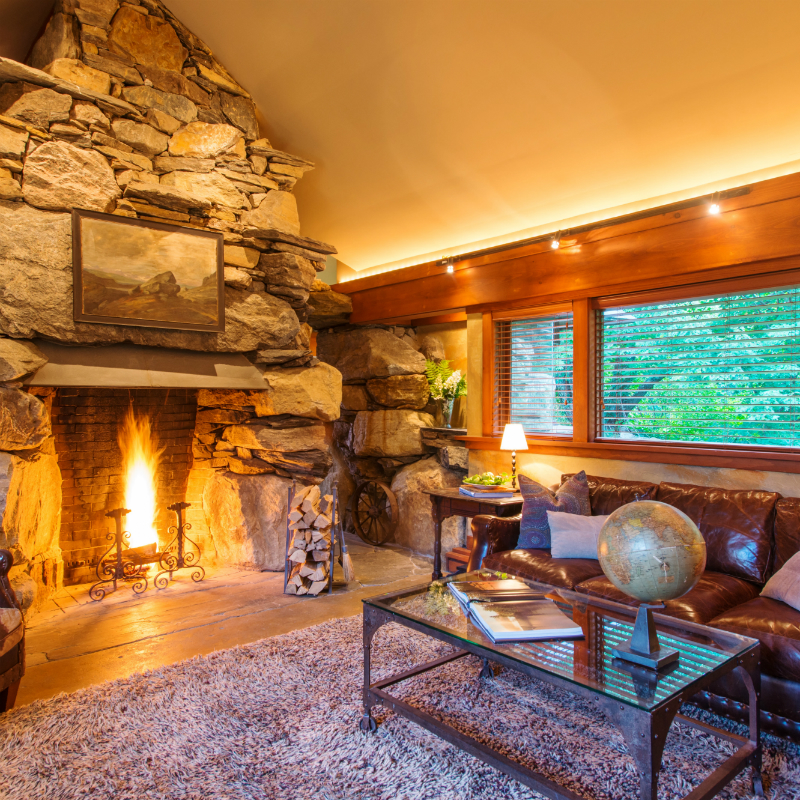 Stone Cottage Living Room - Winvian Farm