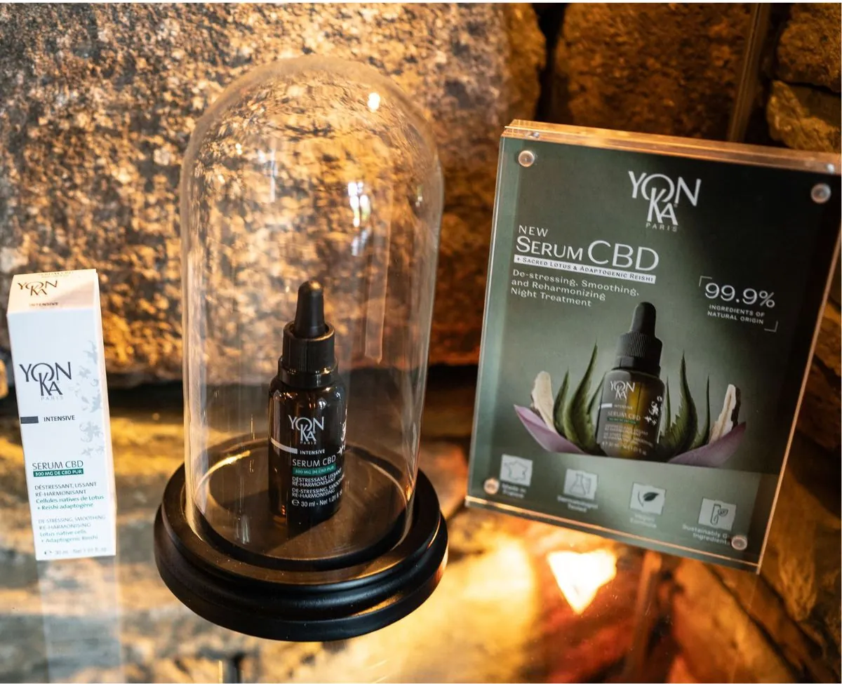 Yon-ka CBD treatment oil showcased in the Winvian Spa